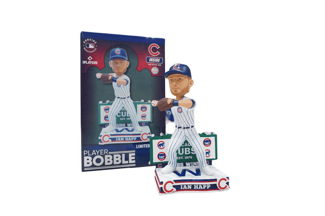 Chicago Cubs Ian Happ W Flag Bobble Head Home & Office FOREVER COLLECTIBLES