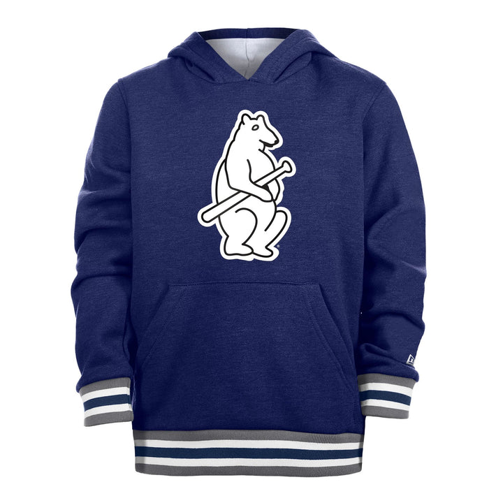 Chicago Cubs New Era Youth 1914 Bear Navy Hoodie