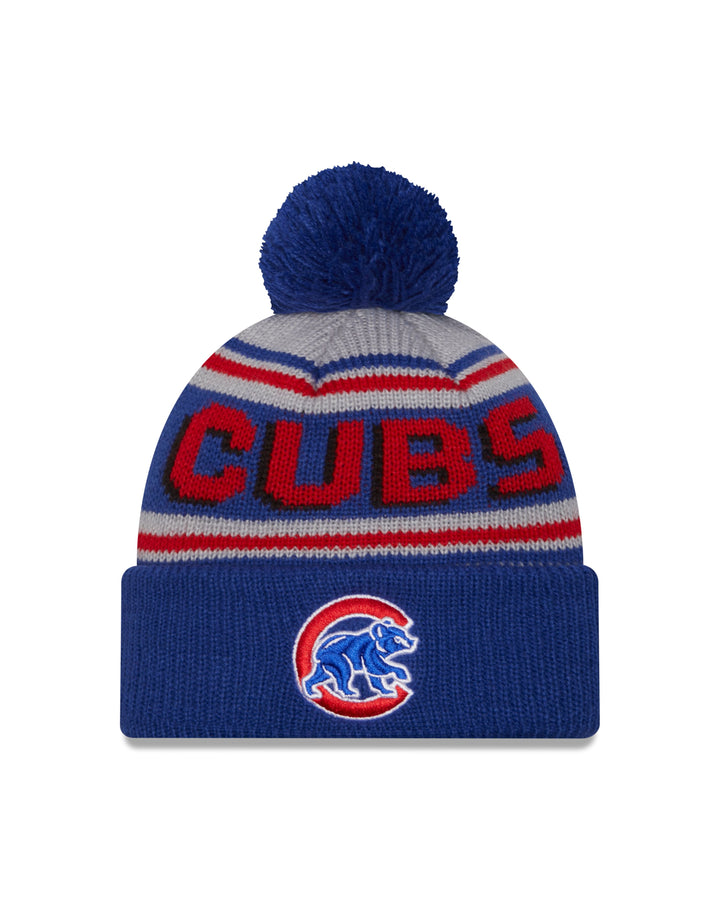 CHICAGO CUBS NEW ERA YOUTH WALKING BEAR KNIT POM HAT