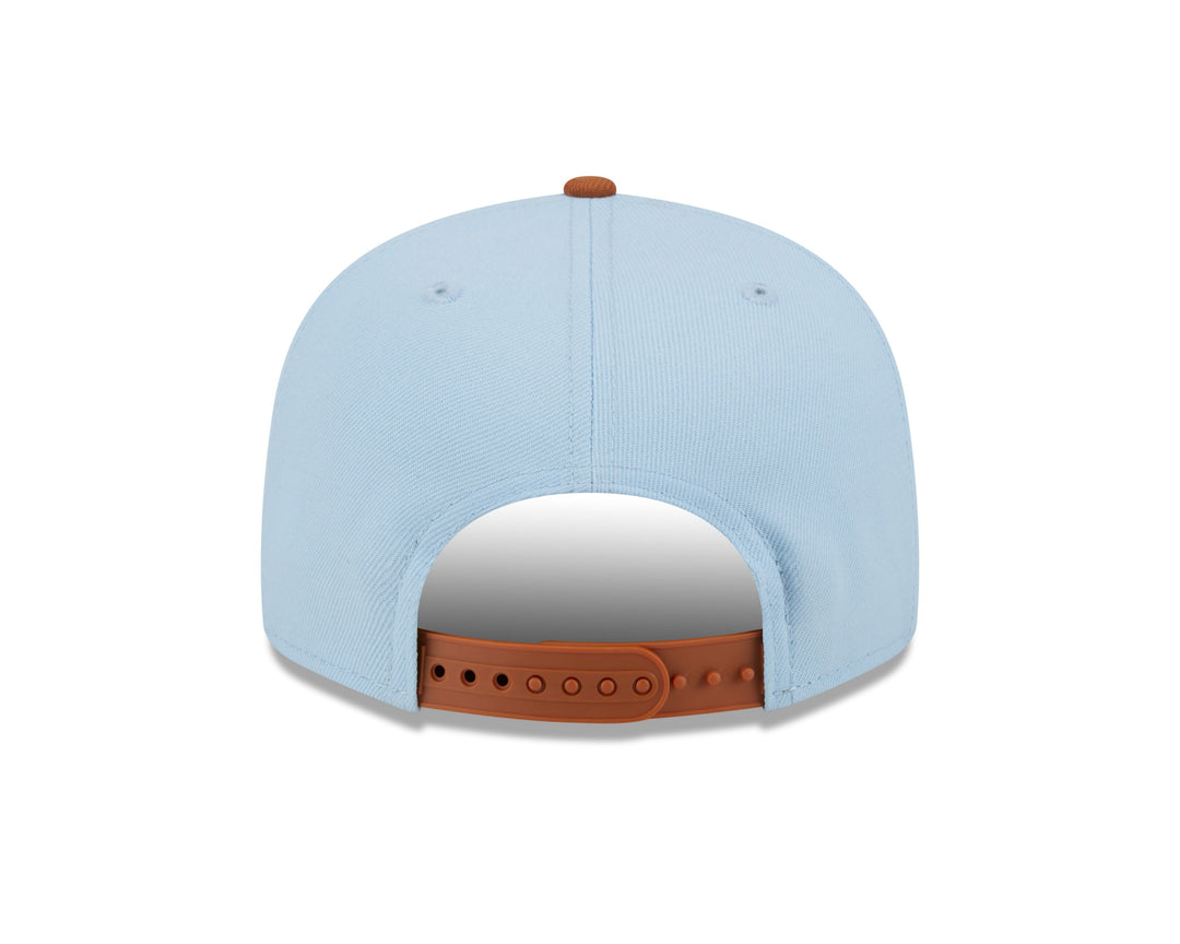 CHICAGO CUBS NEW ERA AQUA AND BROWN 9FIFTY SNAPBACK CAP