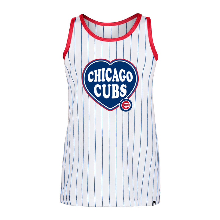 Chicago Cubs New Era Youth Heart Pinstripe Tank Top