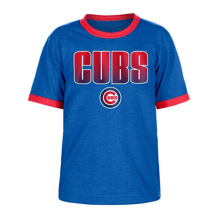 Chicago Cubs New Era Youth Bullseye Ringer Tee