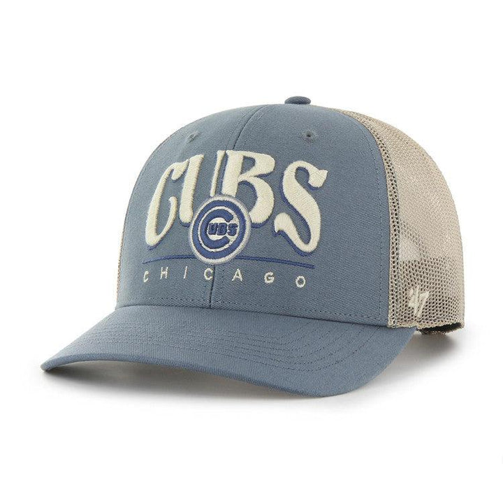 CHICAGO CUBS '47 BULLSEYE FADED BLUE TRUCKER CAP