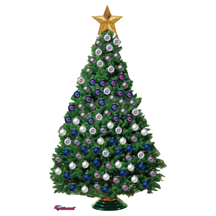 Chicago Cubs - Decorate Your Own Christmas Tree - Official MLB - Reusable Vinyl Wall Decals Dry Erase UNASSIGNED