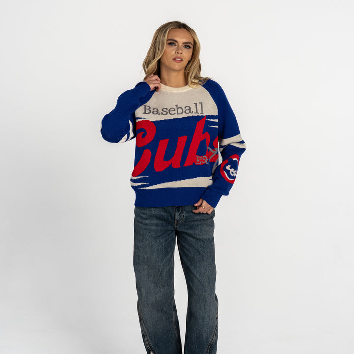 Chicago Cubs 1984 Logo Women&