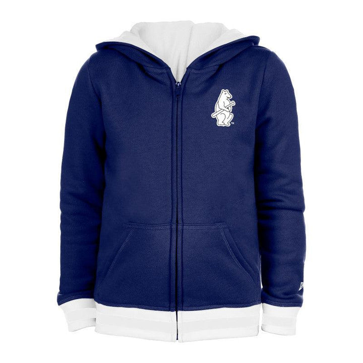 CHICAGO CUBS NEW ERA YOUTH 1914 LOGO NAVY ZIP HOODIE