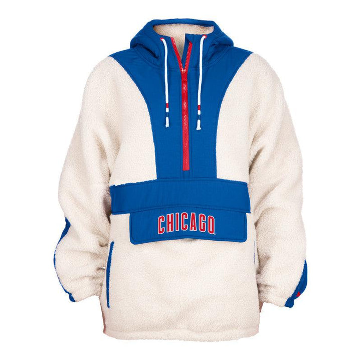 CHICAGO NEW ERA WOMEN'S HALF ZIP SHERPA HOODIE