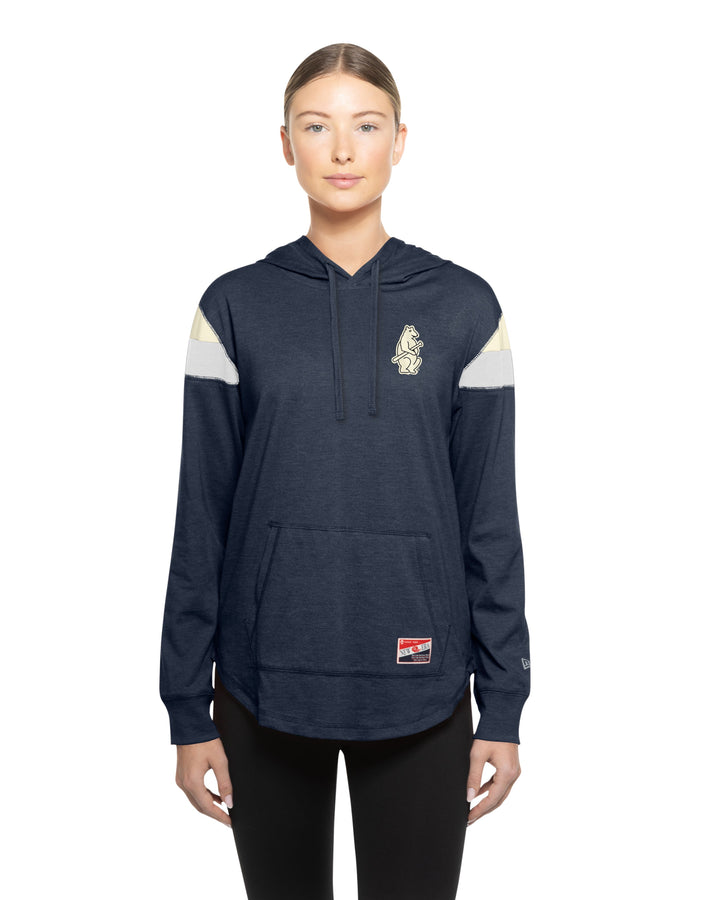Chicago Cubs 1914 Throwback Navy Women's Raglan Hoodie by New Era Sweatshirts & Hoodies NEW ERA CAP COMPANY
