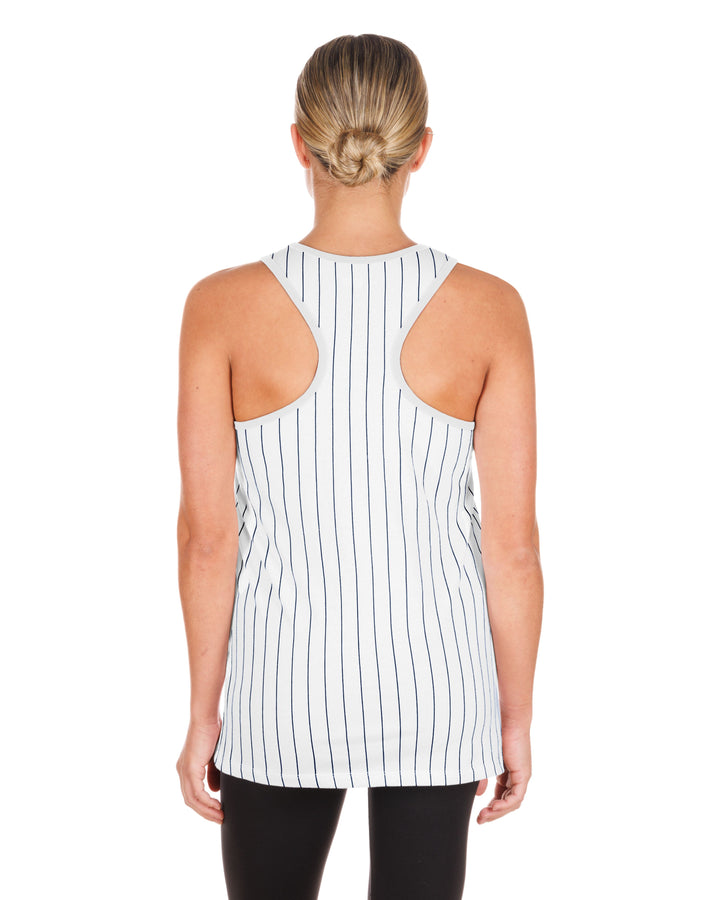 Chicago Cubs 1914 Gameday Tank Pinstripe White by New Era Women's Tank Top NEW ERA CAP COMPANY