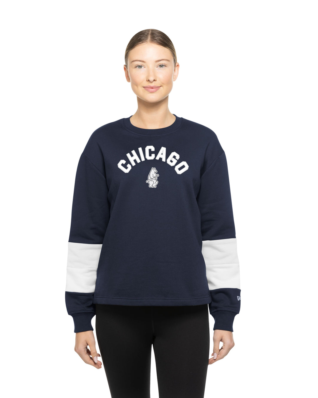 Chicago Cubs 1914 Women's Navy Gameday Crew by New Era Sweatshirts & Hoodies NEW ERA CAP COMPANY