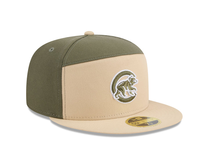 Chicago Cubs Windy City 2-Tone Color Pack 59FIFTY Olive Tan Cap by New Era Caps New Era