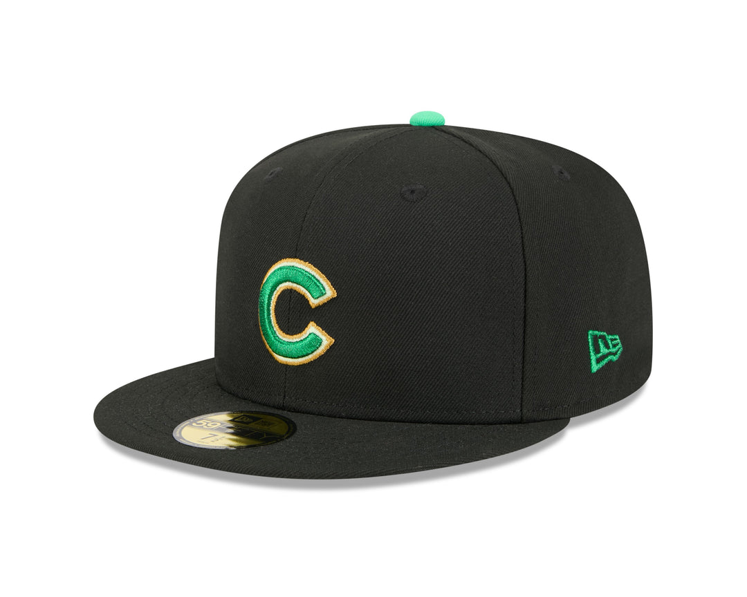 Chicago Cubs 2026 St. Patrick's Day Black 59FIFTY Fitted Cap by New Era - Ivy Shop