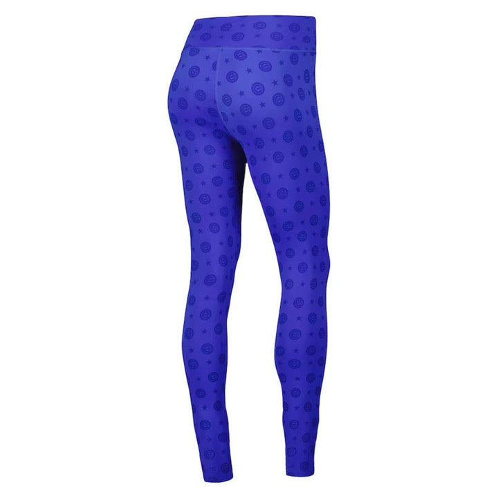 CHICAGO CUBS TEREZ WOMEN'S BULLSEYE BLUE LEGGINGS