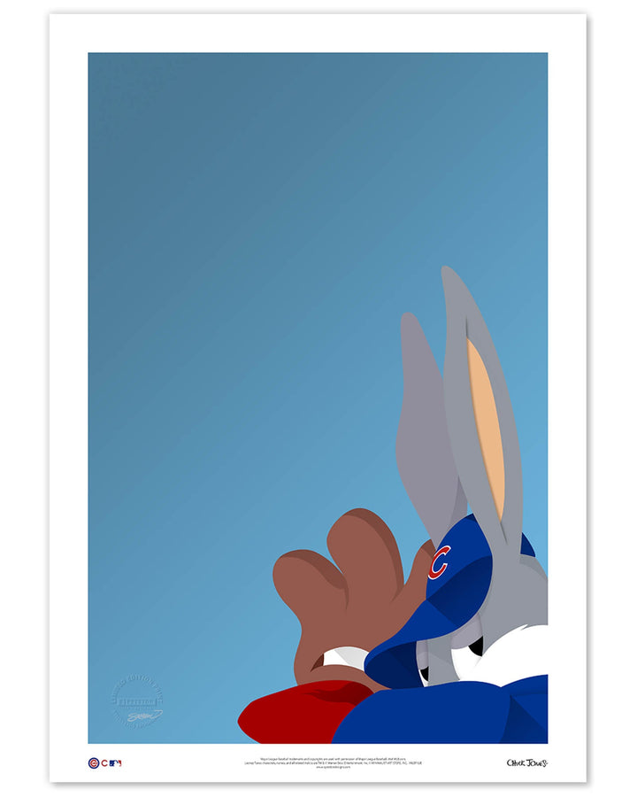 CHICAGO CUBS S. PRESTON BASEBALL BUGS ART PRINT