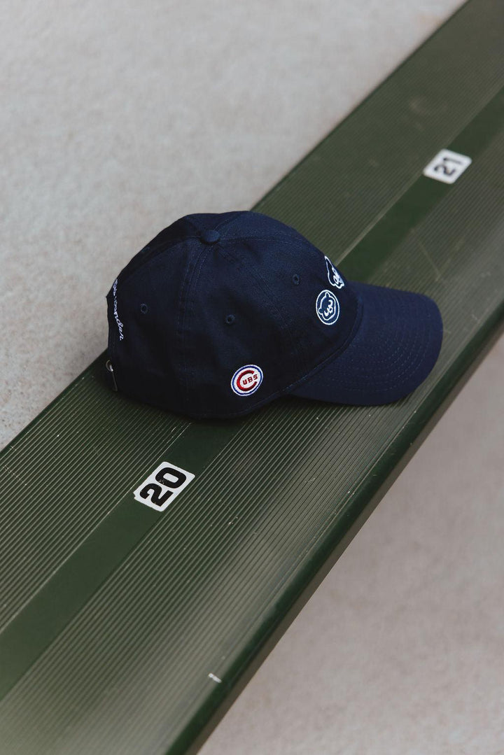 Chicago Cubs X Alice & Wonder Triple Bears Dad Cap Navy Caps Alice & Wonder