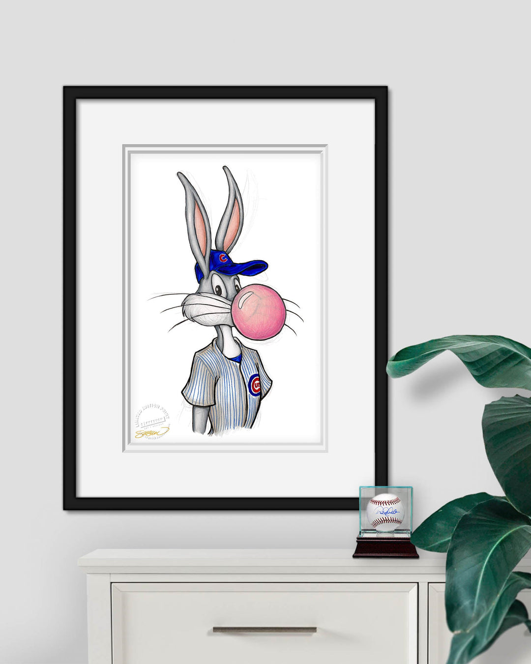 CHICAGO CUBS S. PRESTON BUBBLEGUM BUGS X CUBS ART PRINT