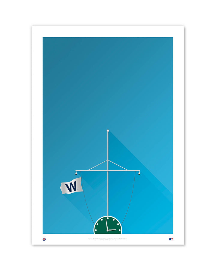 CHICAGO CUBS S. PRESTON MINIMALIST WRIGLEY FIELD ART PRINT