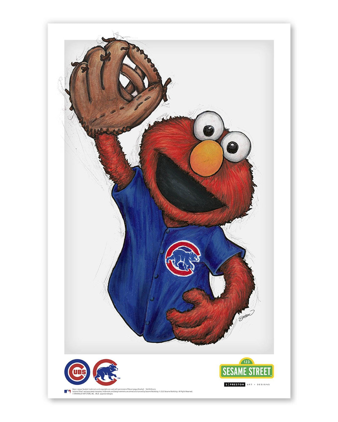 CHICAGO CUBS S. PRESTON ELMO x MLB ART PRINT