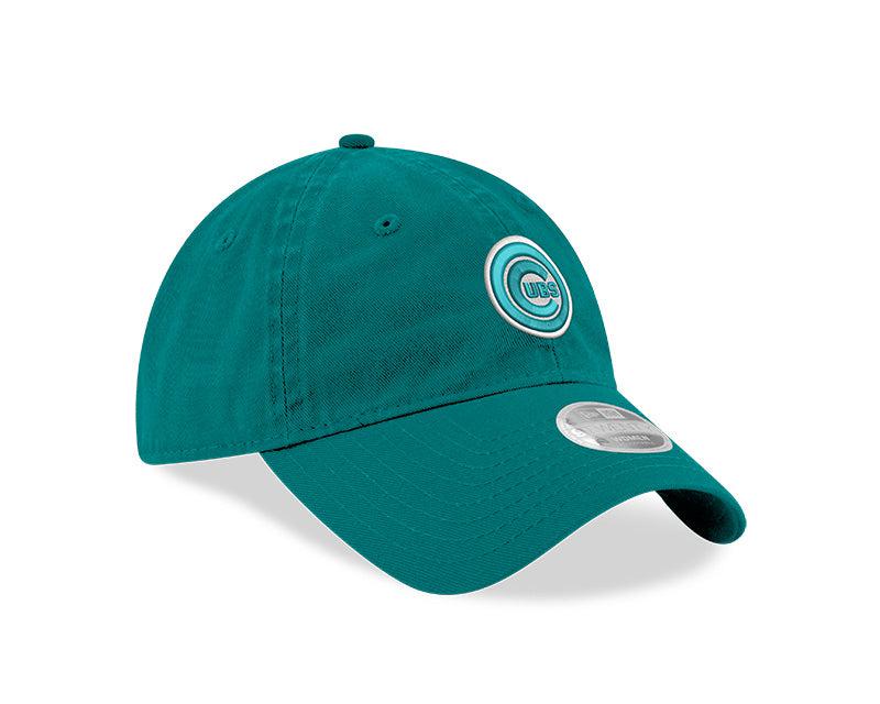 CHICAGO CUBS NEW ERA WOMEN'S BULLSEYE TEAL ADJUSTABLE CAP