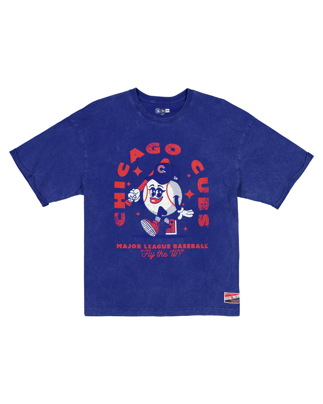 Chicago Cubs Ball Girl Throwback Royal Women's T-Shirt by New Era Short Sleeve Tees NEW ERA CAP COMPANY INC
