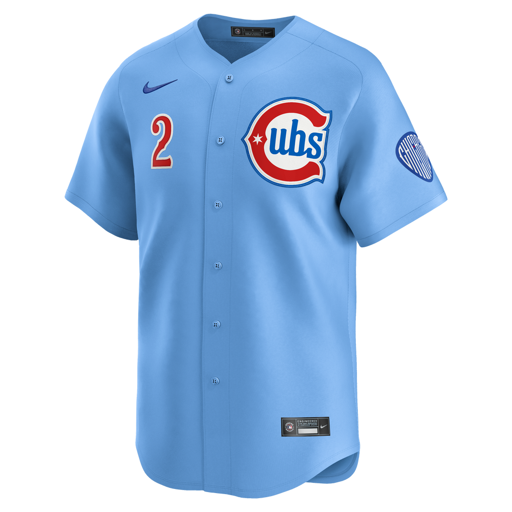 Chicago Cubs Nico Hoerner Blues Alternate Limited Baby Blue Jersey by Nike Jerseys NIKE