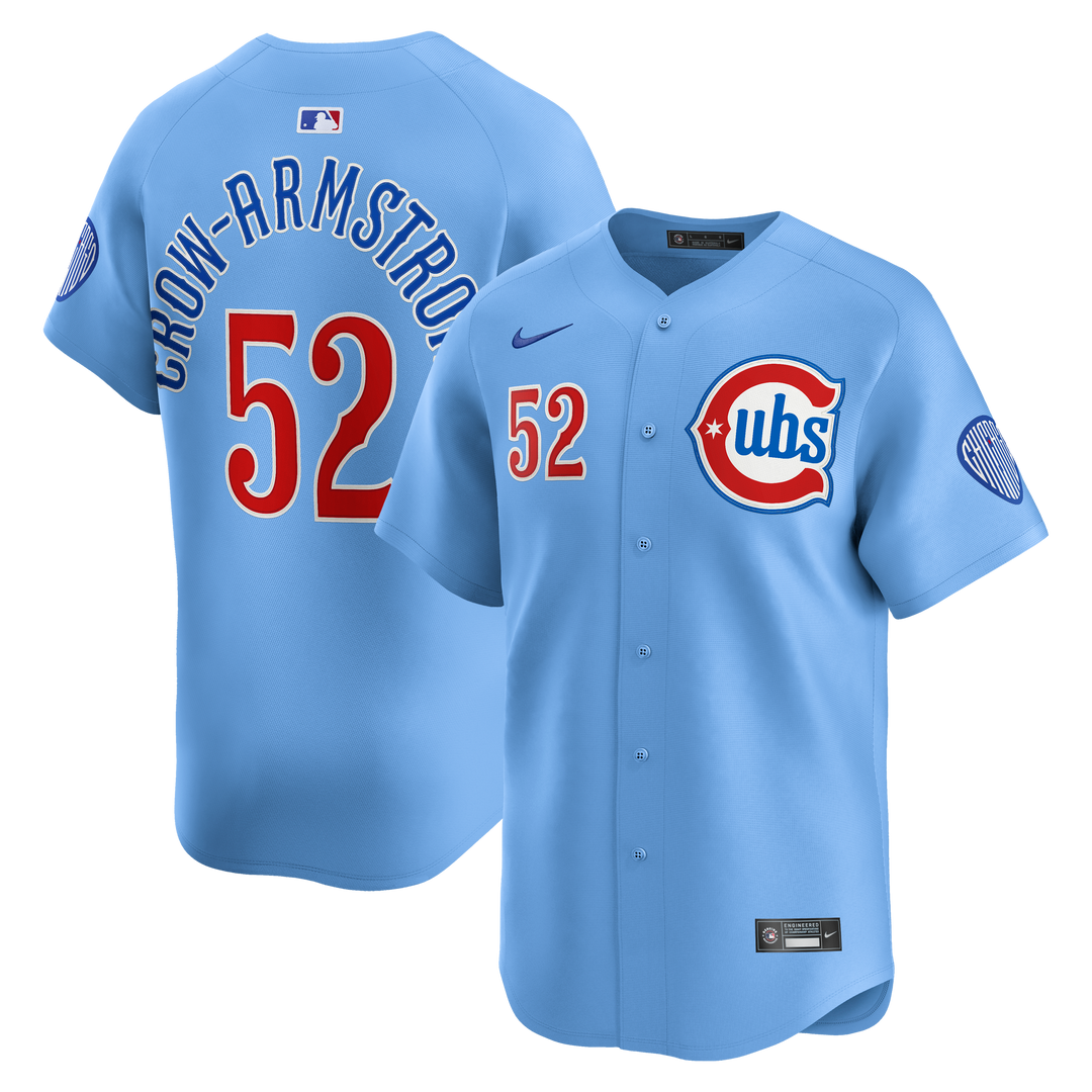 Chicago Cubs Pete Crow-Armstrong Blues Alternate Limited Baby Blue Jersey by Nike Jerseys NIKE