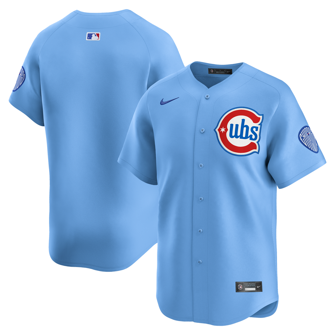 Chicago Cubs Blues Alternate Limited Baby Blue Jersey by Nike Jerseys NIKE