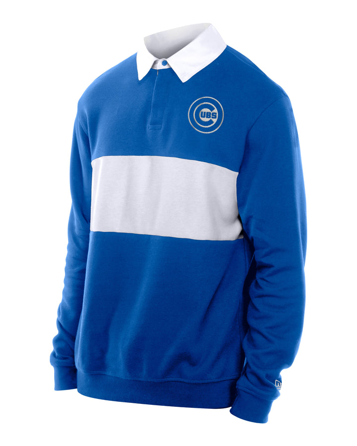 Chicago Cubs Legacy Rugby Shirt by New Era Men's Long Sleeve T-Shirt NEW ERA CAP COMPANY INC