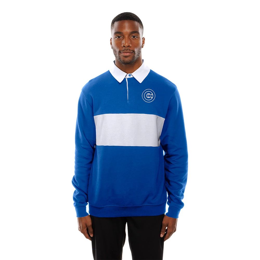 Chicago Cubs Legacy Rugby Shirt by New Era Men's Long Sleeve T-Shirt NEW ERA CAP COMPANY INC
