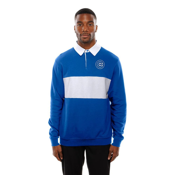 Chicago Cubs Legacy Rugby Shirt by New Era Men's Long Sleeve T-Shirt NEW ERA CAP COMPANY INC