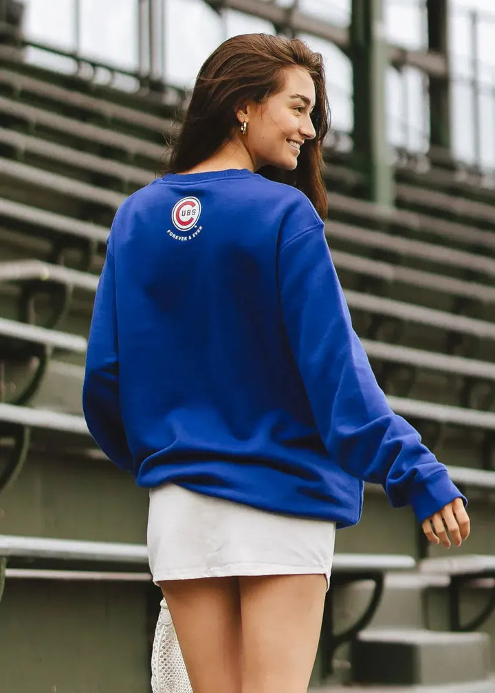 Chicago Cubs X Alice & Wonder Cubbies Puff Royal Blue Sweatshirt Sweatshirts & Hoodies Ivy Shop
