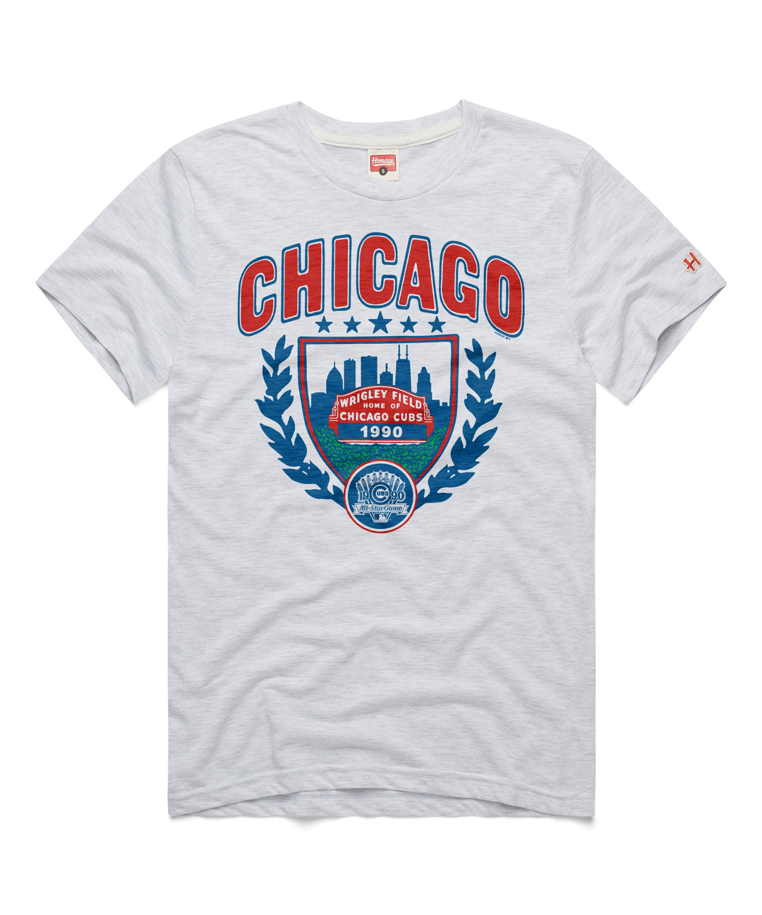 Chicago Cubs 1990 All-Star Game Marquee Grey Tee by HOMAGE