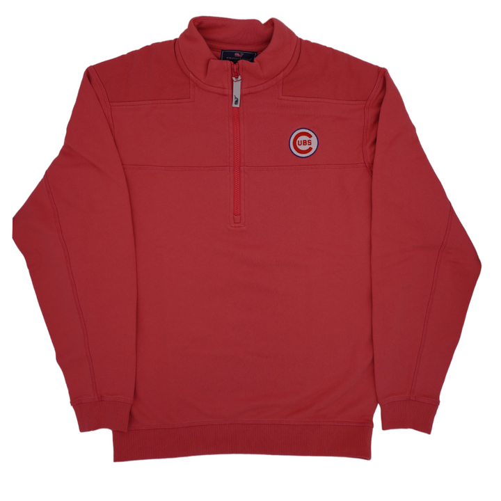 CHICAGO CUBS VINEYARD VINES ZIP 1969 JETT RED 1/2 ZIP UP