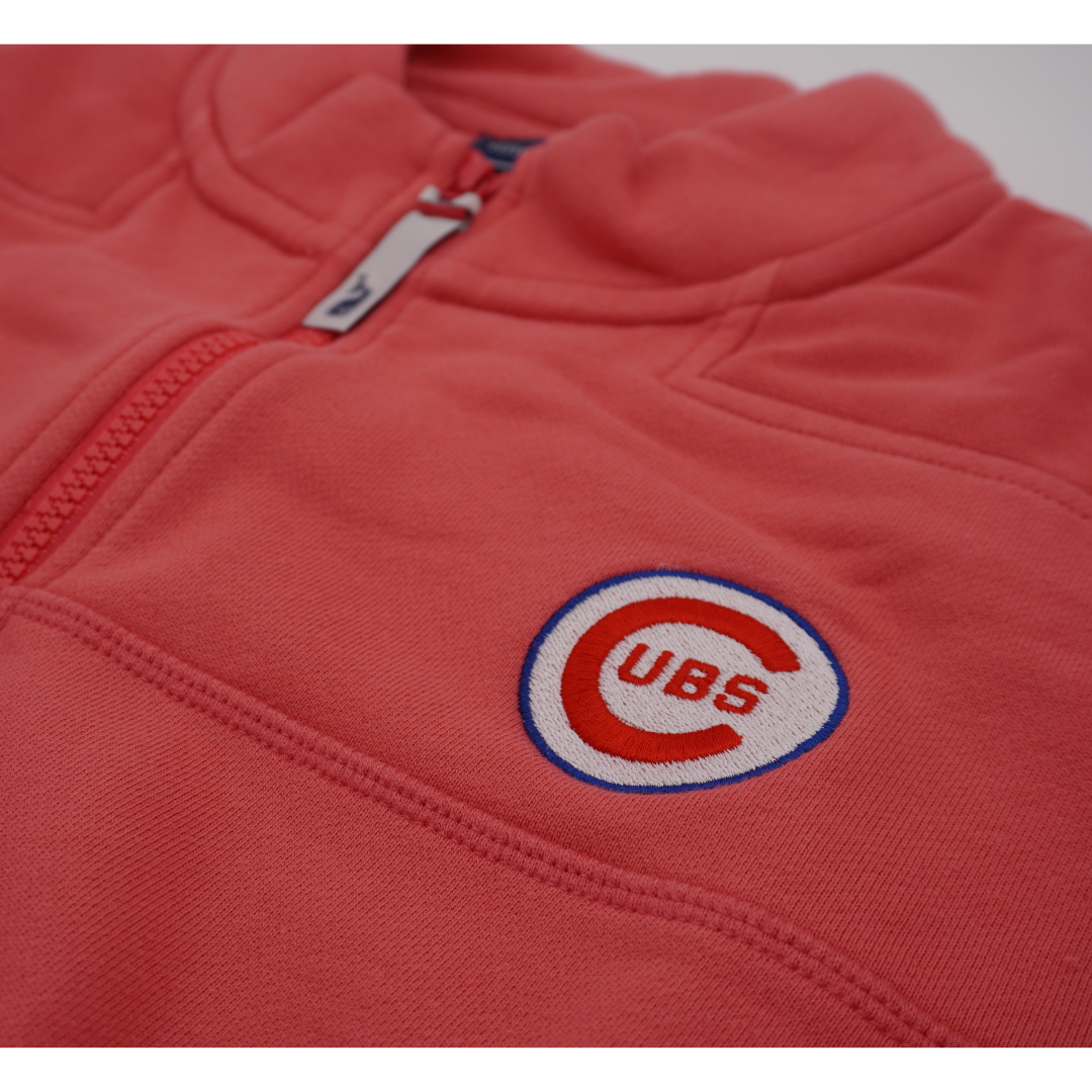 CHICAGO CUBS VINEYARD VINES ZIP 1969 JETT RED 1/2 ZIP UP