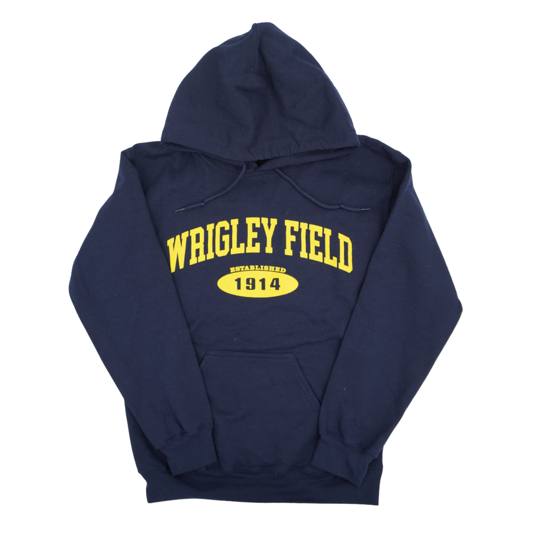 Wrigley Field Established Hoodie - Navy & Yellow Sweatshirts & Hoodies Ivy Shop