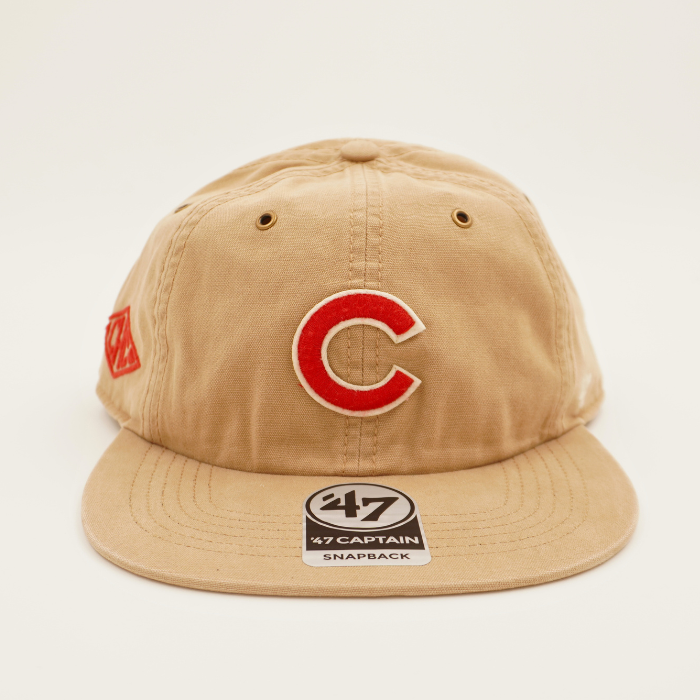 Chicago Cubs Logo Home Ragler Adjustable Cap in Khaki by &