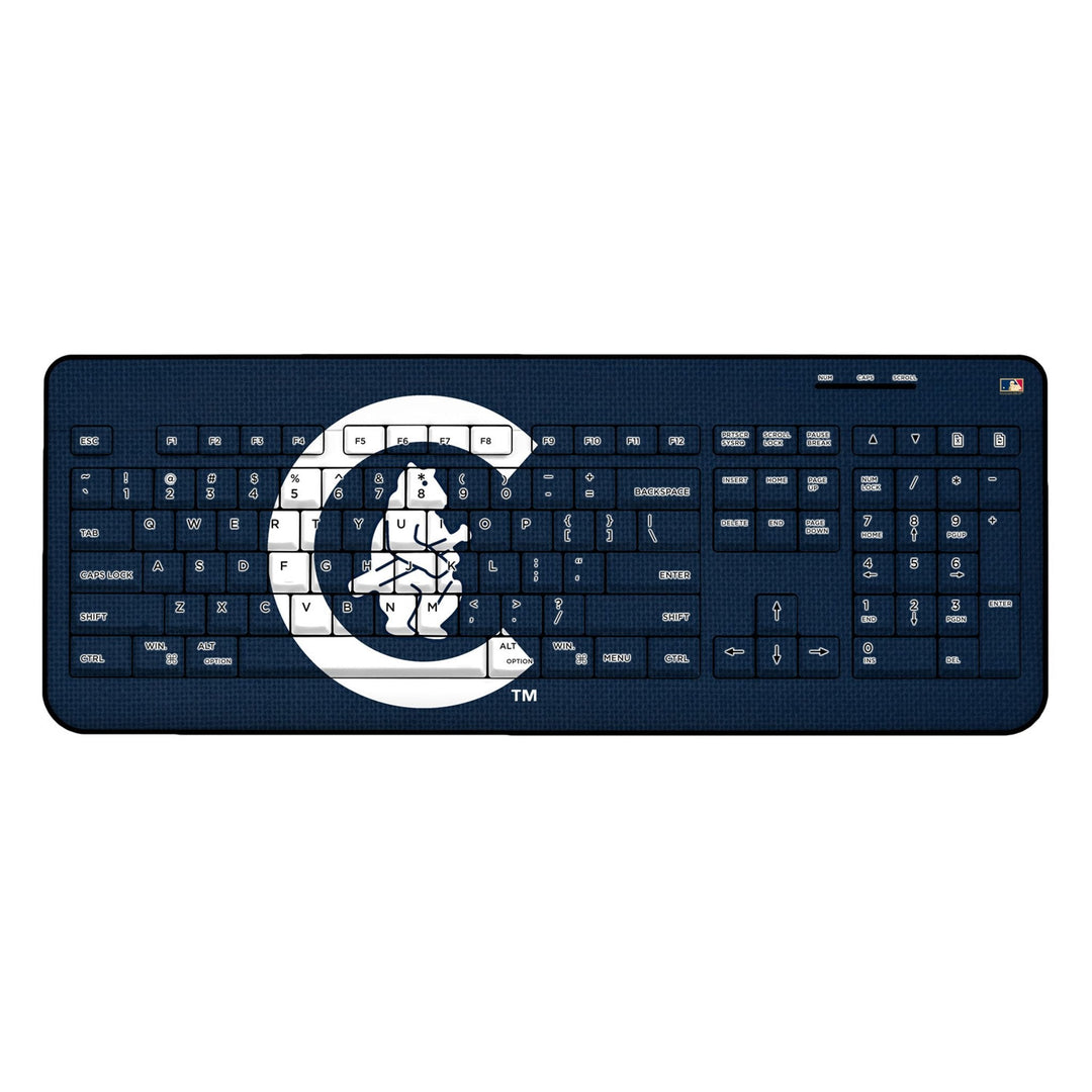 Chicago Cubs 1911-1912 - Cooperstown Collection Solid Wireless USB Keyboard Office Products Keyscaper