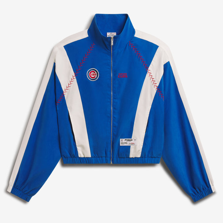 Chicago Cubs Logo Women’s Lightweight Track Jacket in Royal Blue by Off Season Jackets OFF SEASON