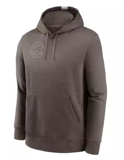 CHICAGO CUBS NIKE MEN'S WALKING BEAR BROWN STATEMENT HOODIE