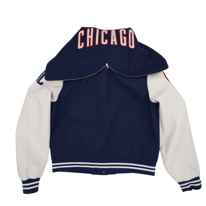 CHICAGO CUBS THE WILD COLLECTIVE WOMEN'S SAILOR VARSITY JACKET