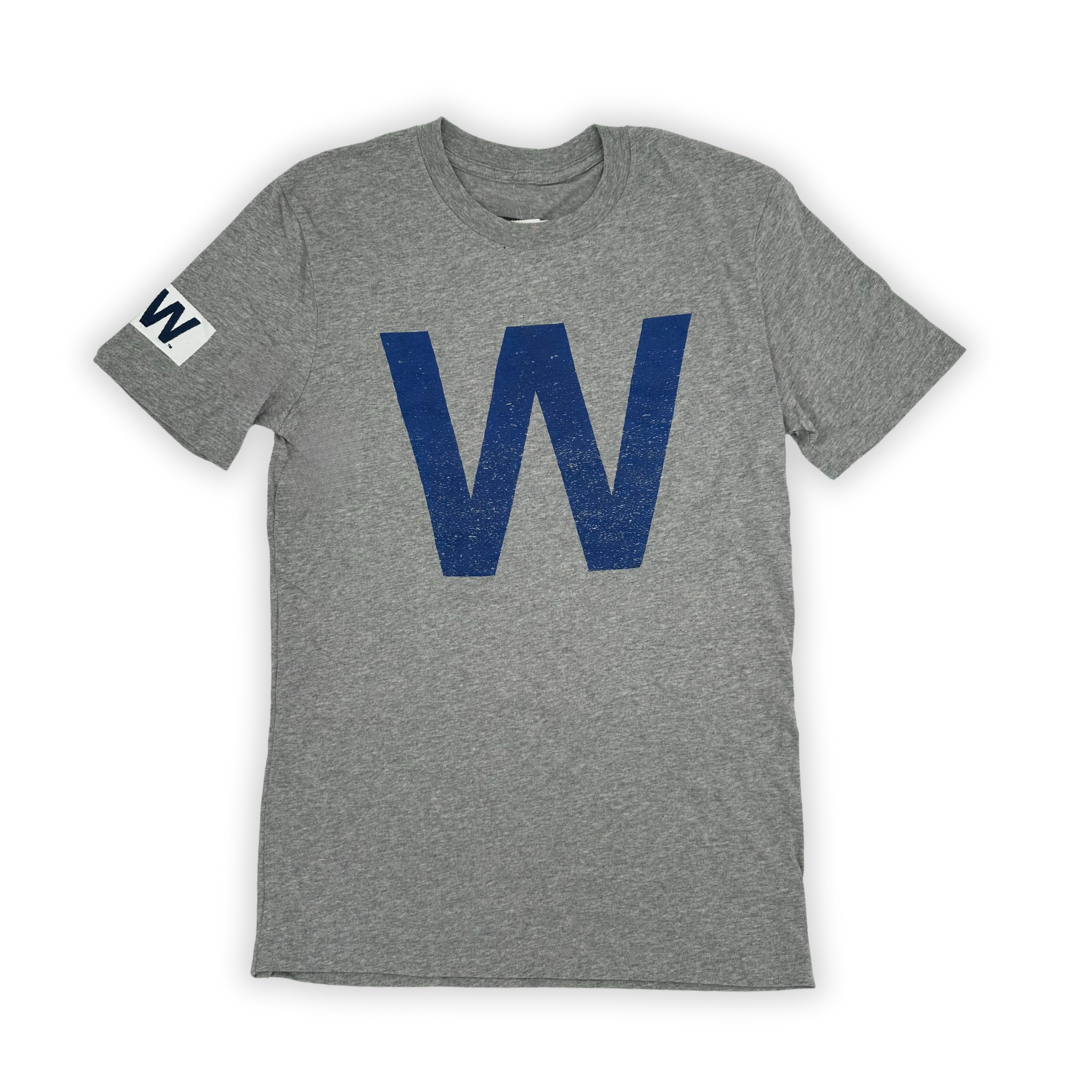 Chicago Cubs Unisex W Collection Grey Tee by New Era Short Sleeve Tees Ivy Shop