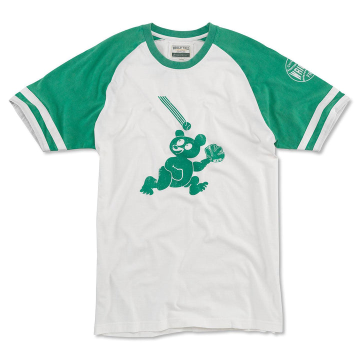 WRIGLEY FIELD AMERICAN NEEDLE FOUL BALL GREEN JERSEY TEE