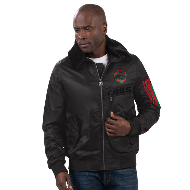 CHICAGO CUBS GIII MEN'S BLACK STARTER JACKET