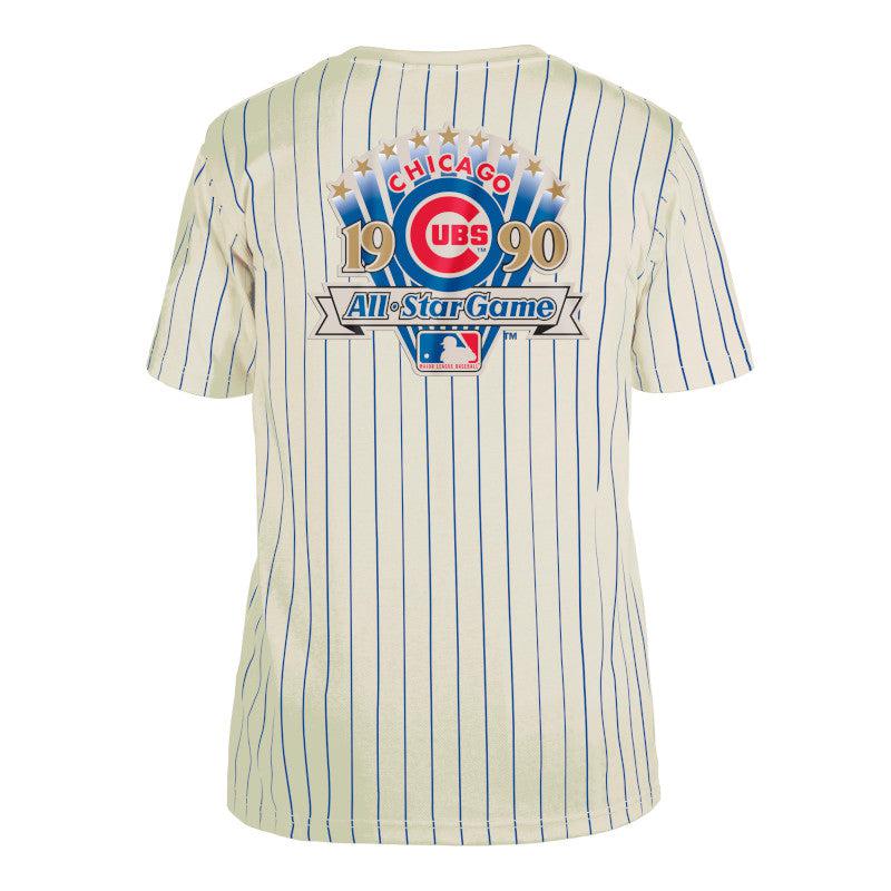 CHICAGO CUBS NEW ERA MEN'S PINSTRIPE ASG 1990 LOGO TEE