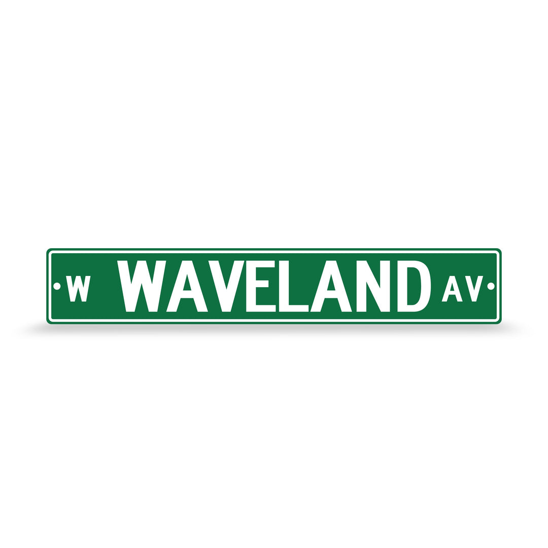 Chicago Cubs Rico Waveland Ave Street Sign Signs RICO IND